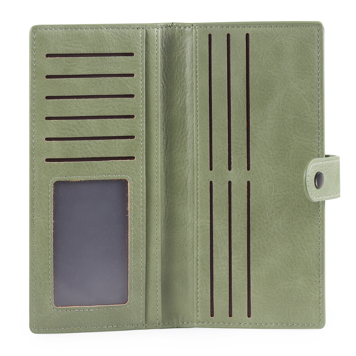 Portefeuille long en cuir PU 1 Nom personnalisé avec fleur de naissance Cadeau pour femme | Jessemade