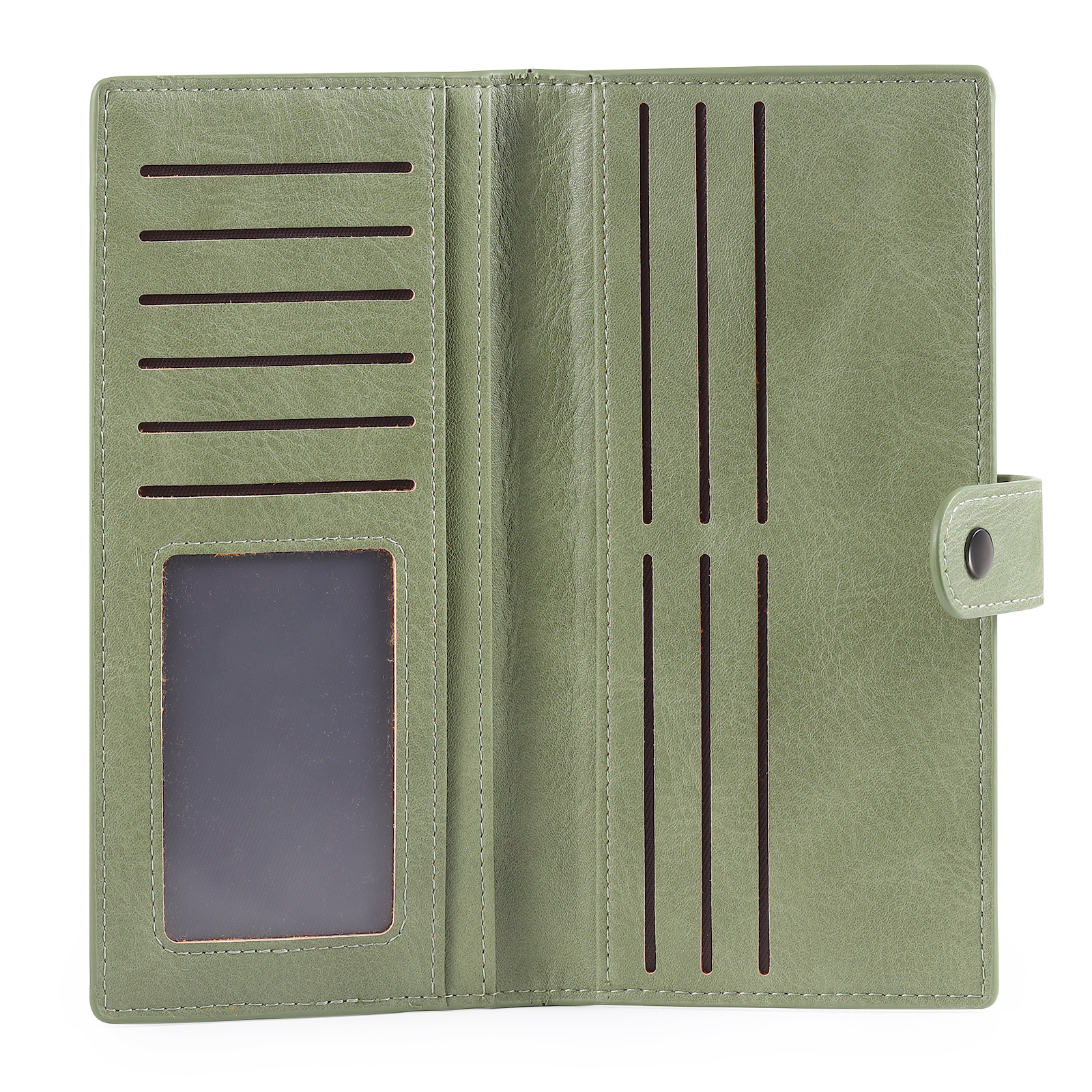 Portefeuille long en cuir PU 1 Nom personnalisé avec fleur de naissance Cadeau pour femme | Jessemade