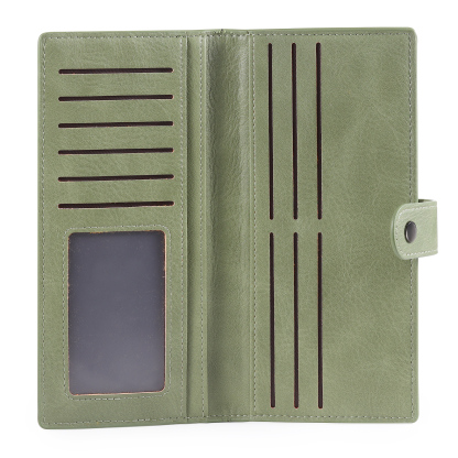 Portefeuille long en cuir PU 1 Nom personnalisé avec fleur de naissance Cadeau pour femme | Jessemade