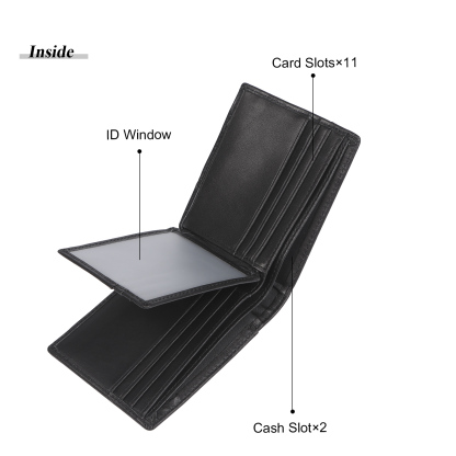 Portefeuille en Cuir Personnalisé avec 1 Prénom et 1 Initiale Cadeau Saint-Valentin pour Homme | Jessemade
