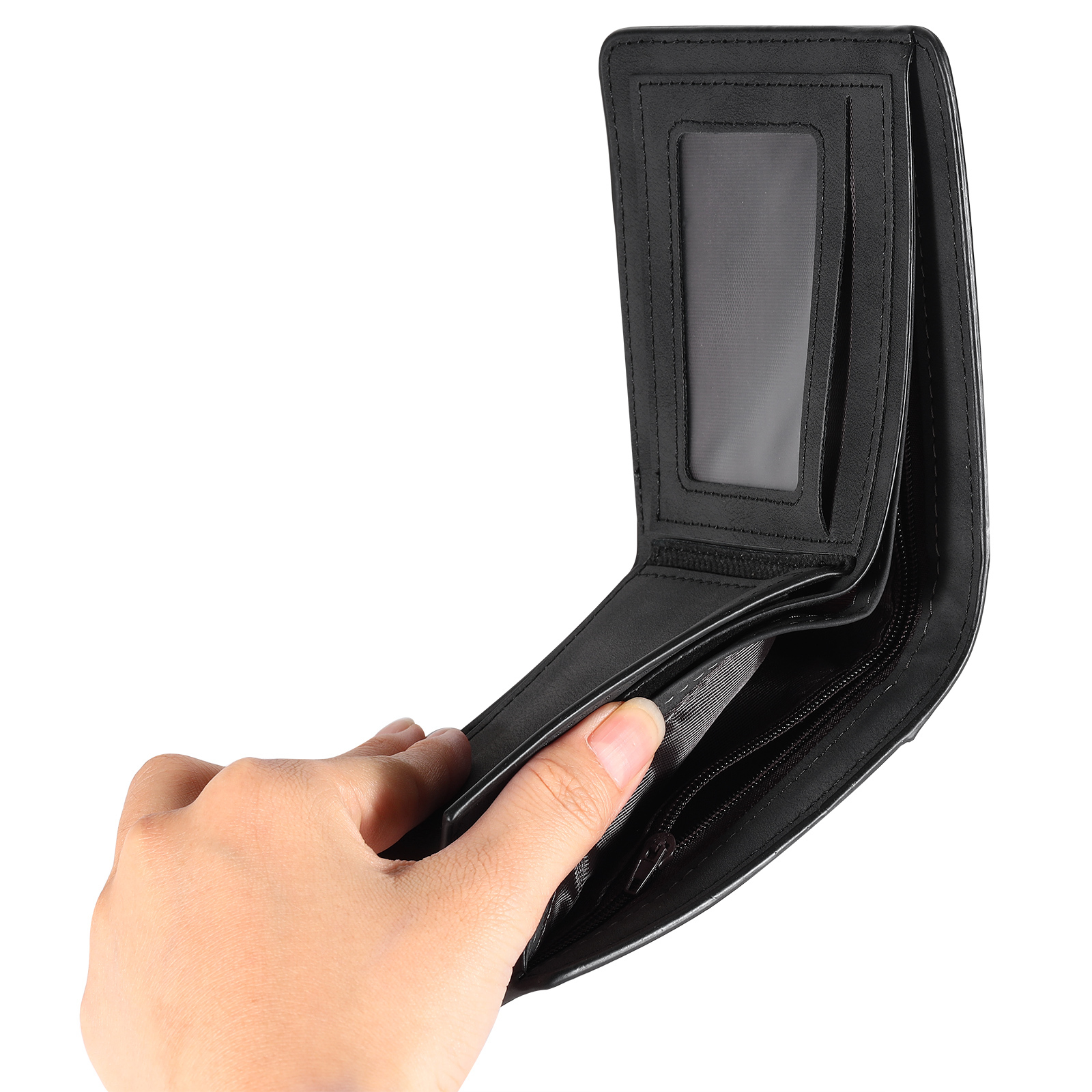 Portefeuille Classique en Cuir Prénom Personnalisé avec Gravure Photo et Initiales pour Homme | Jessemade