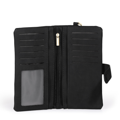 Portefeuille Femme  en cuir PU avec Fleurs de Naissance et Prénom Porte-monnaie Personnalisé 7 Couleurs au Choix | Jessemade