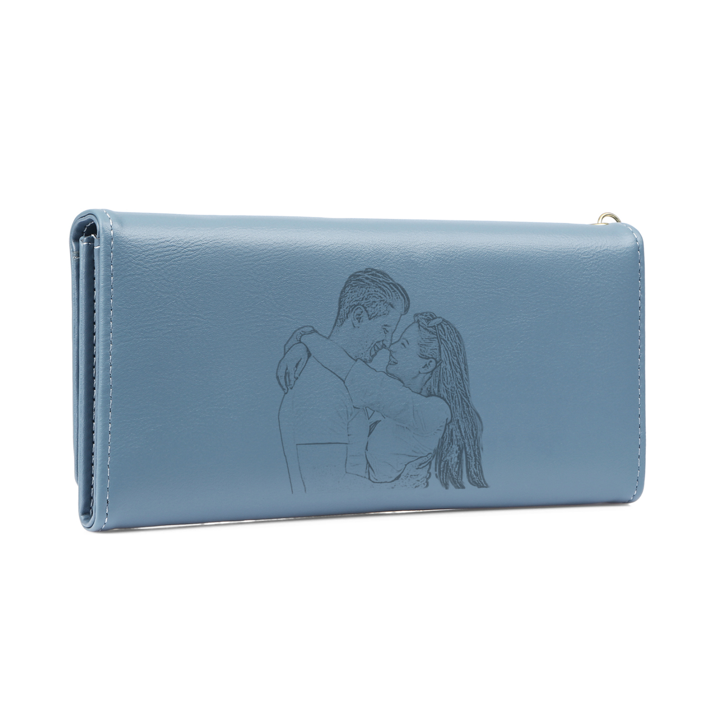 Portefeuille Personnalisé en cuir PU avec Photo Lettre et 2 Prénoms Cadeau chic pour Femme | Jessemade