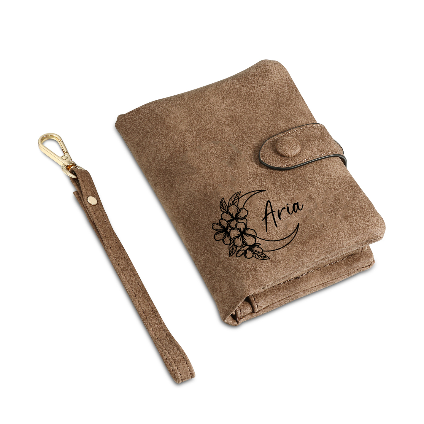 Portefeuille Personnalisé avec 1 Prénom 7 Couleurs Disponibles Porte-monnaie en cuir pour Femme | Jessemade