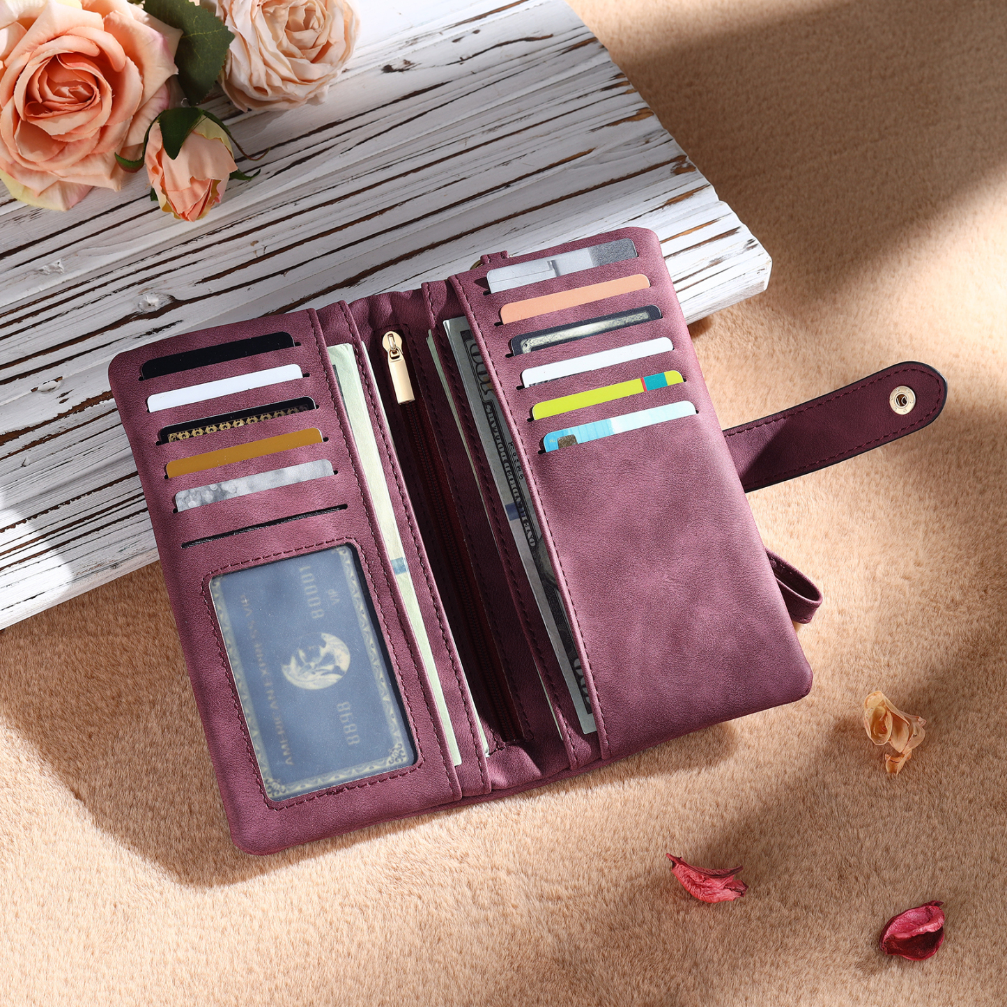 Portefeuille Personnalisé avec 1 Prénom et Initiale Porte-monnaie pour Femme | Jessemade