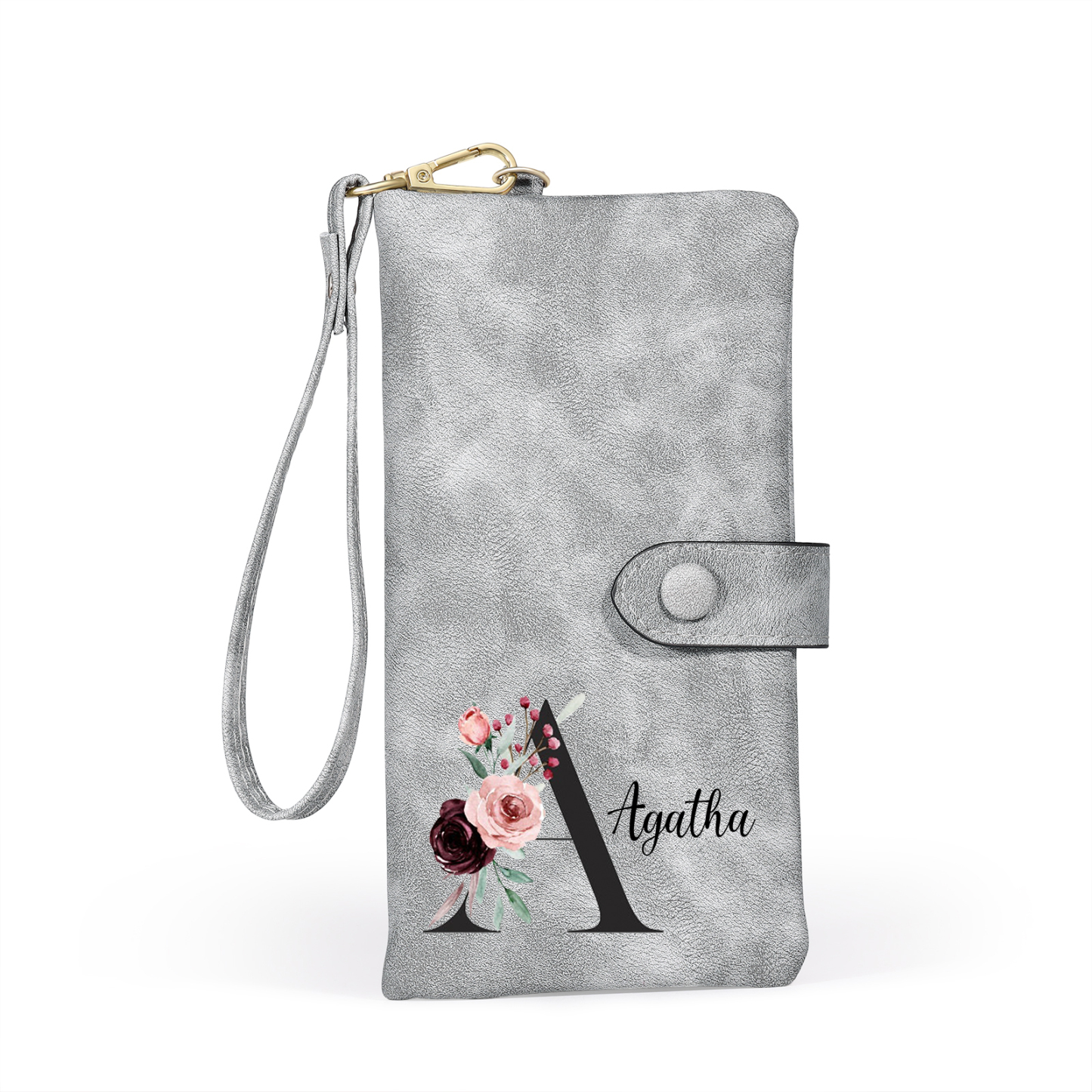 Portefeuille Personnalisé avec 1 Prénom et Initiale Porte-monnaie pour Femme | Jessemade
