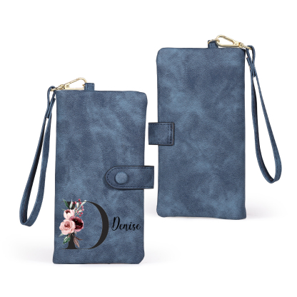 Portefeuille Personnalisé avec 1 Prénom et Initiale Porte-monnaie pour Femme  | Jessemade