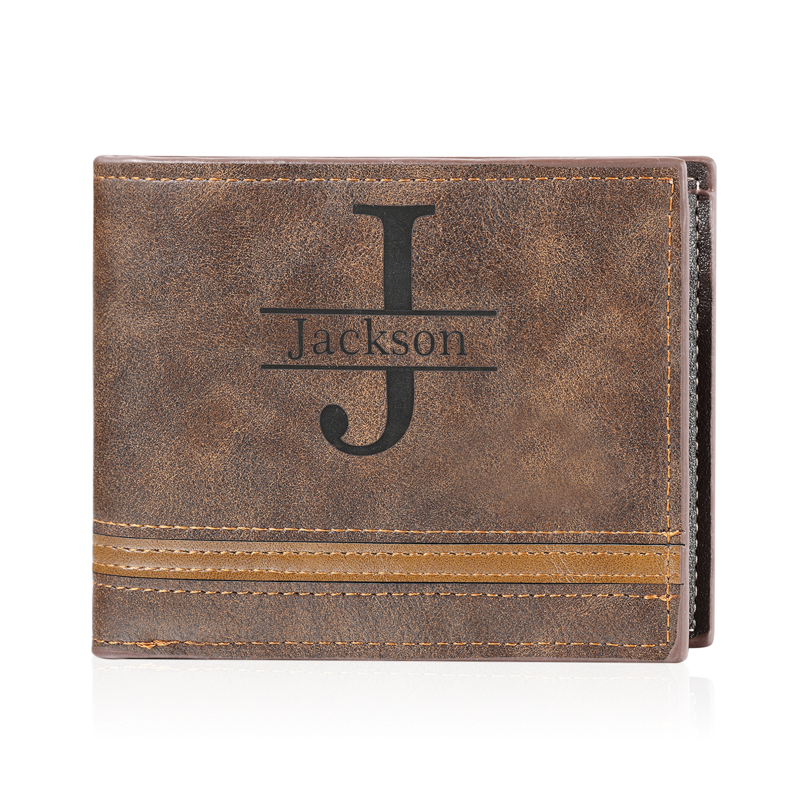 Portefeuille Homme Photo Personnalisée avec Prénom et Lettre Porte-Monnaie en cuir pour Homme | Jessemade
