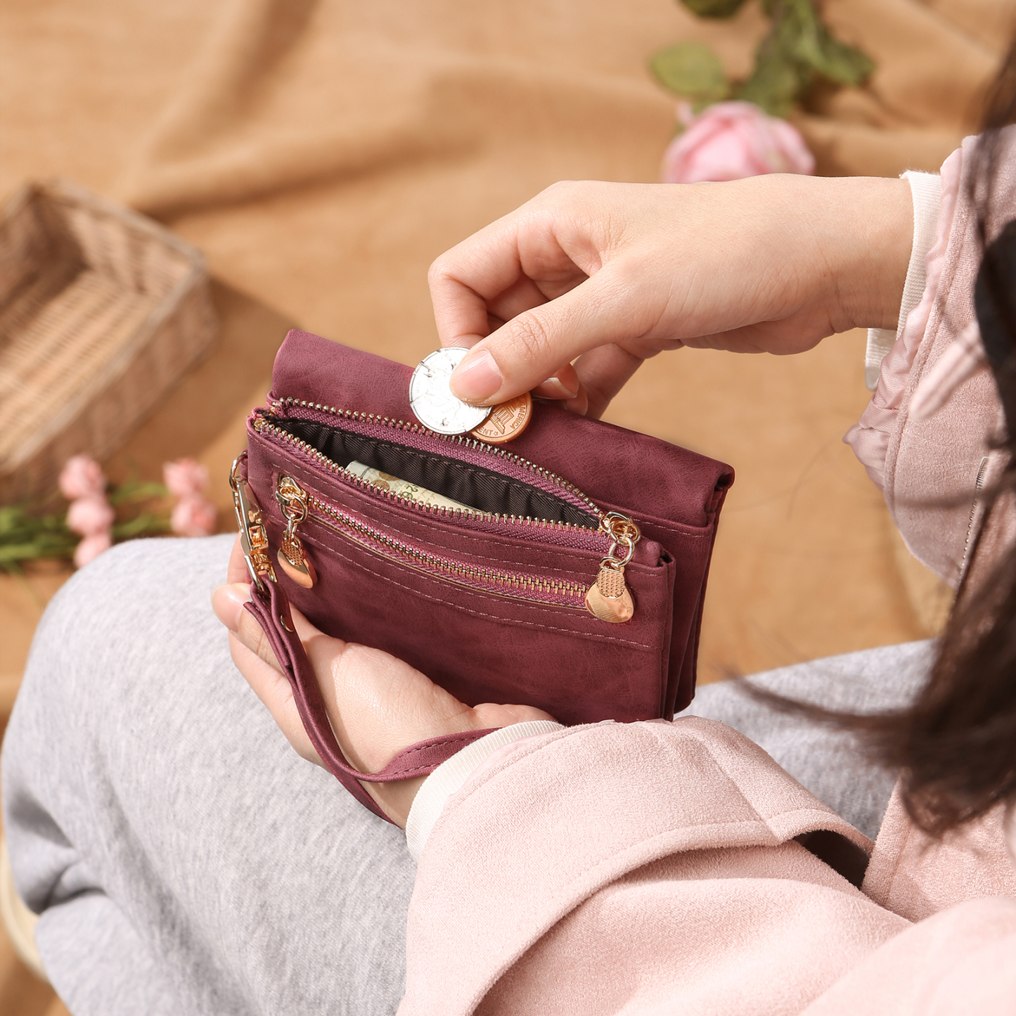 Portefeuille Personnalisé avec Photo Porte-monnaie pour Femme  | Jessemade