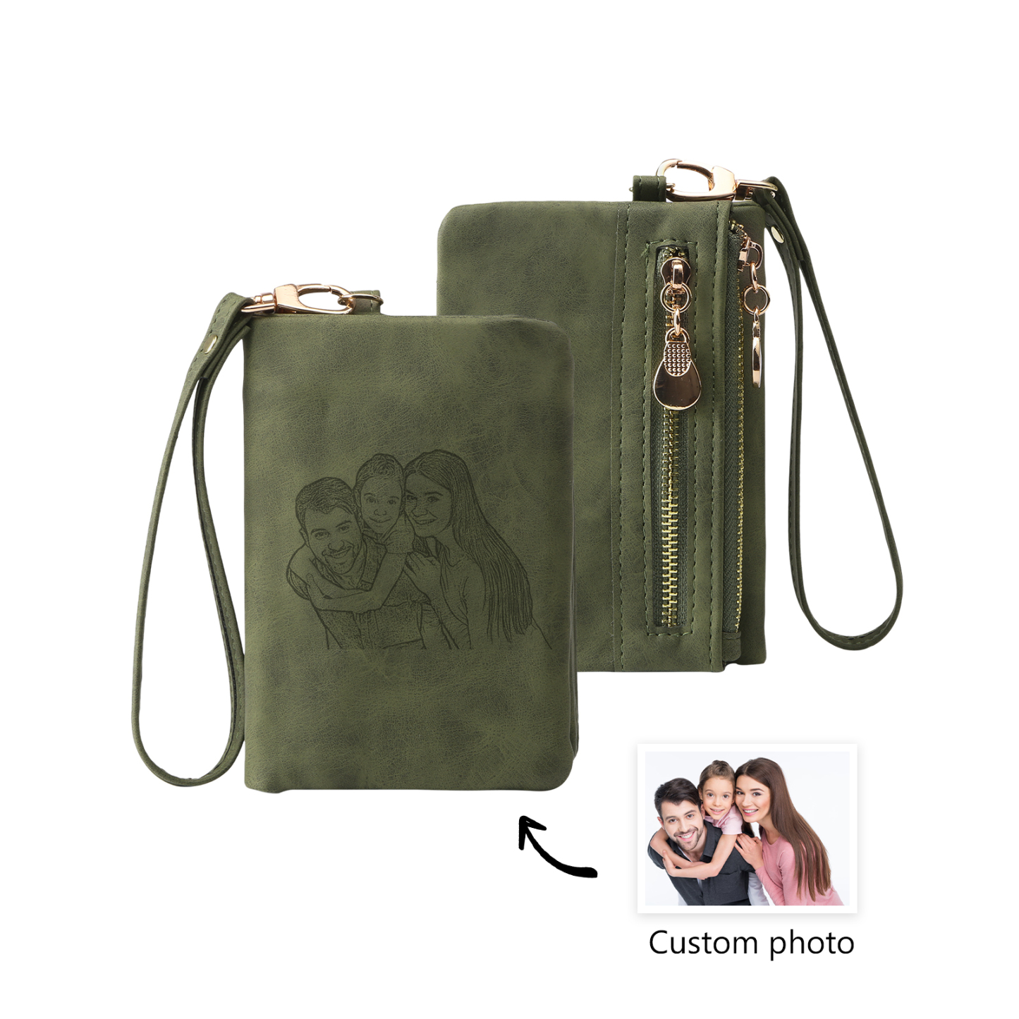 Portefeuille personnalisé avec photo – Cadeau pratique et sentimental pour femme | Jessemade