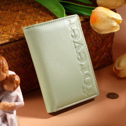 Portefeuille en cuir Personnalisé avec Photo et Texte Porte-monnaie 4 couleurs choisies pour Femme  | Jessemade