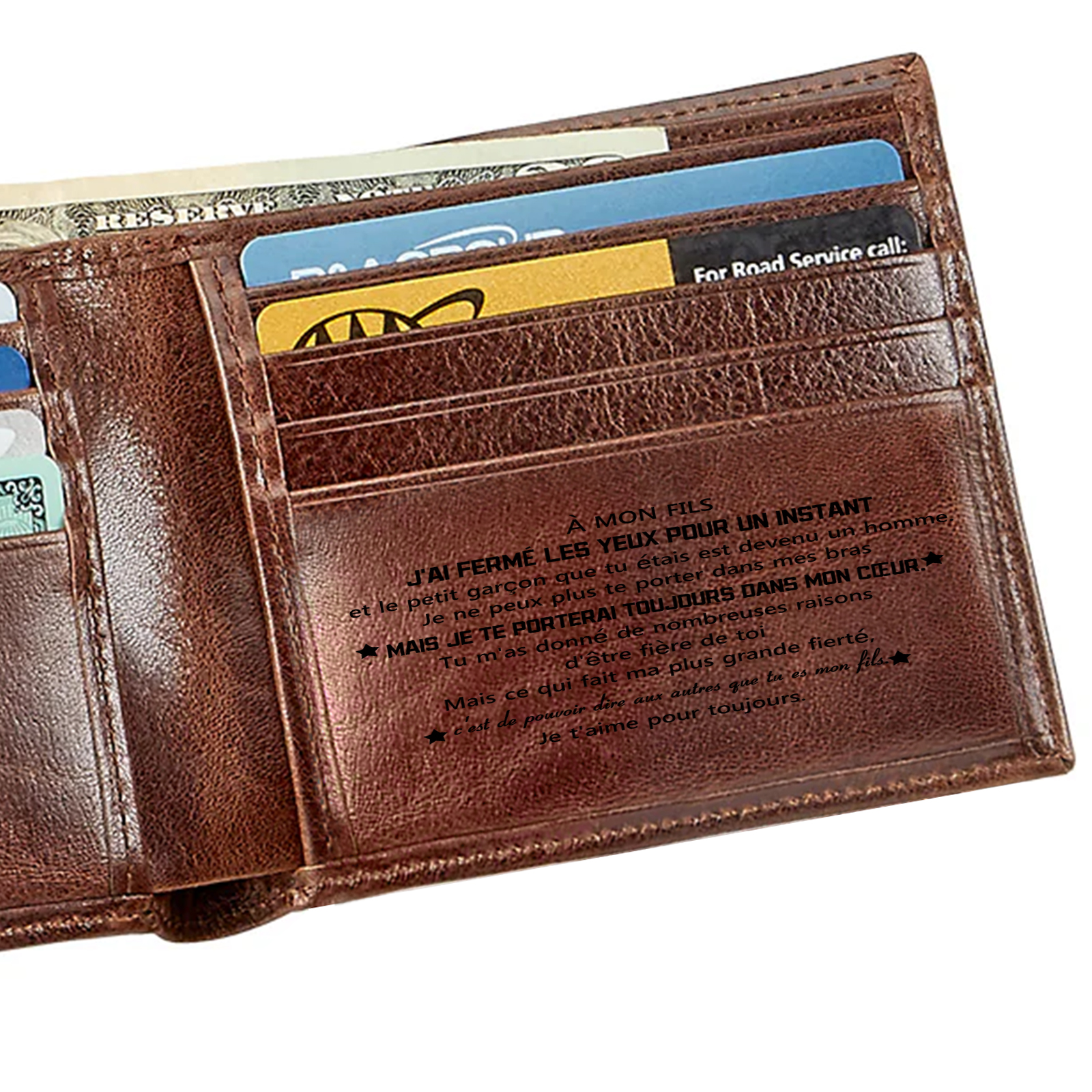 Portefeuille Homme Personnalisé avec Prénom et Lettre Porte-Monnaie en Cuir pour Homme | Jessemade