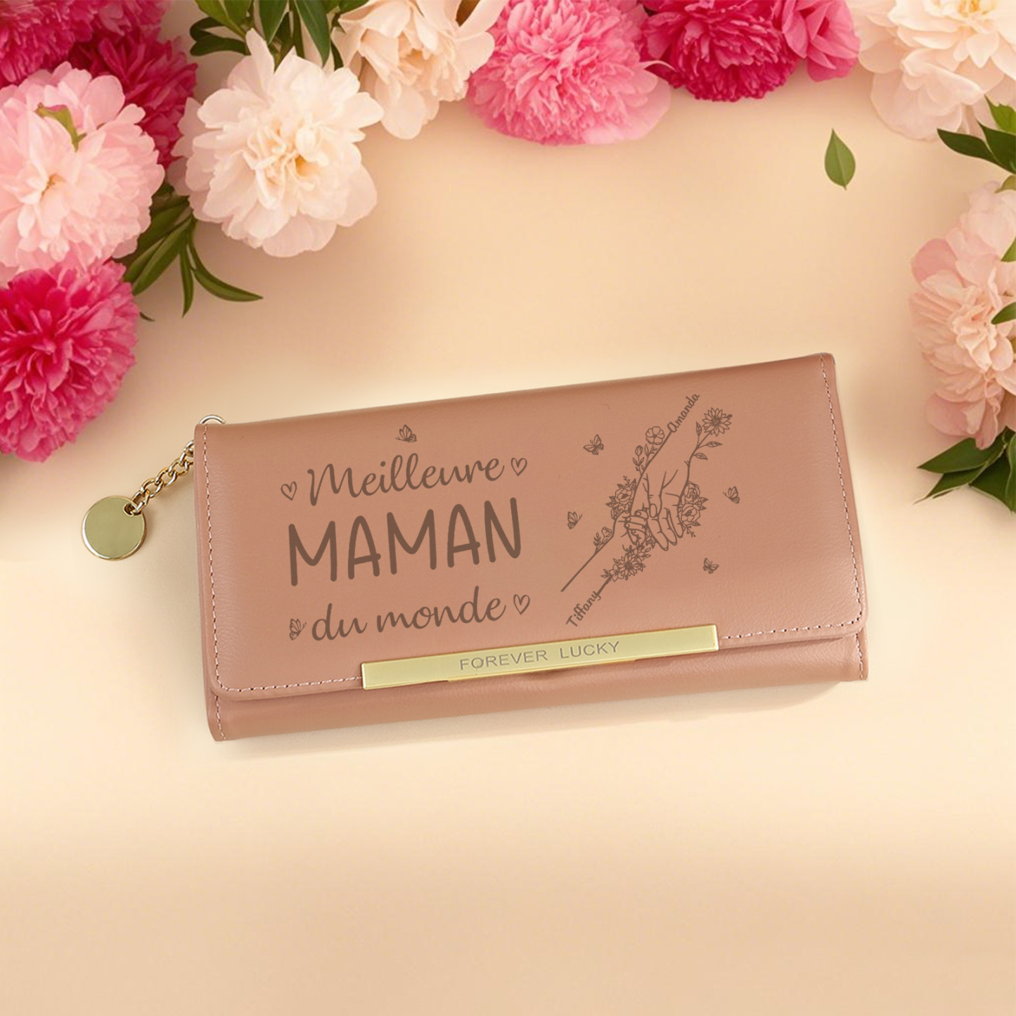 Portefeuille personnalisé Meilleure Maman du Monde – Cadeau idéal pour la Fête des Mères | Jessemade