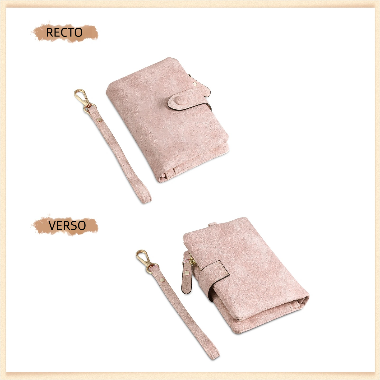 Portefeuille Personnalisé « Le Jardin de Maman/Mamie » avec Fleurs & Prénoms des Enfants - cadeau Fête des Mères/Grand-mères