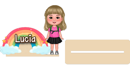 Décoration en Bois Personnalisée Arc-en-Ciel avec Prénom et Personnage Cadeau pour Enfant | Jessemade