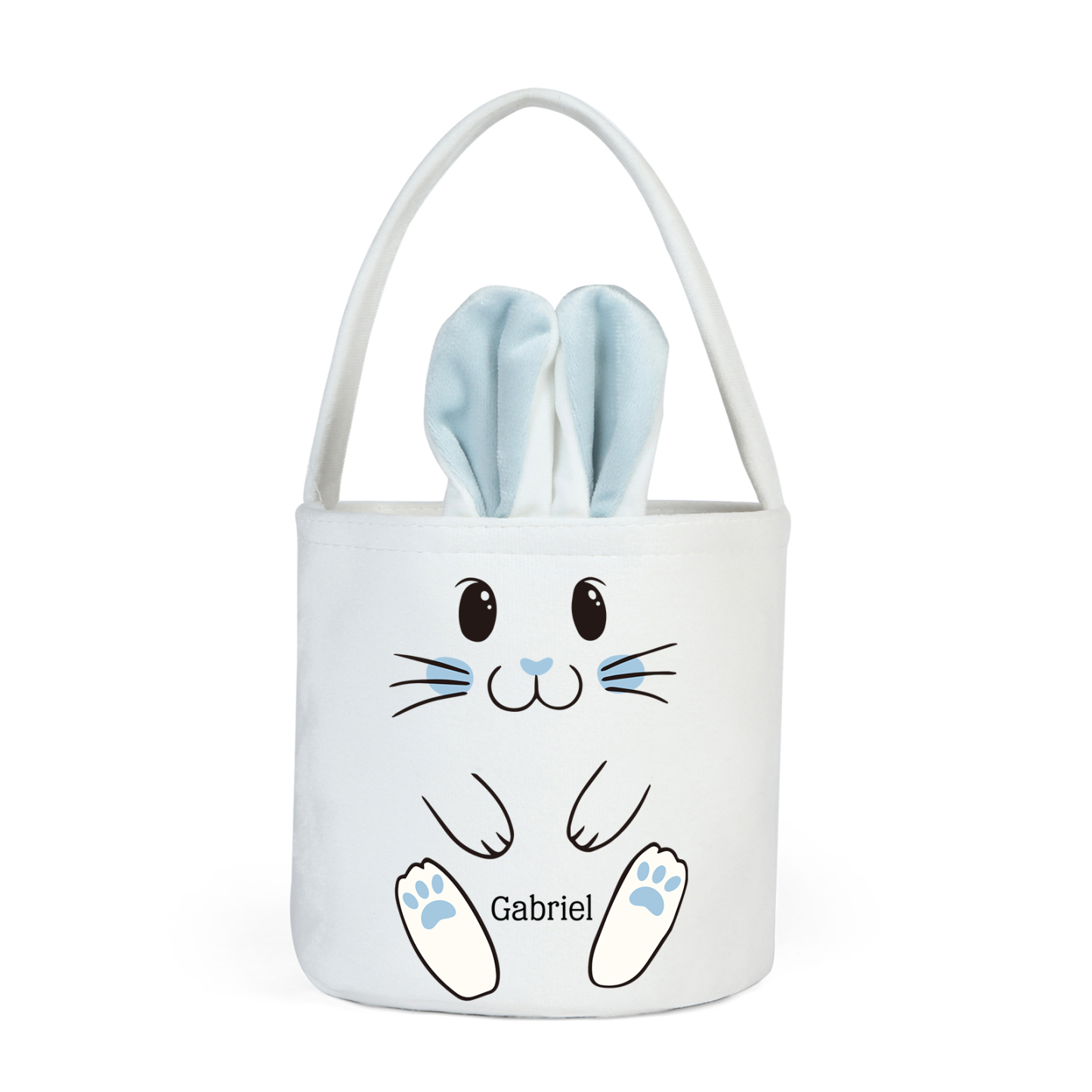 Sac de Pâques Lapin 1 Prénom Personnalisé Tote Bag Enfant