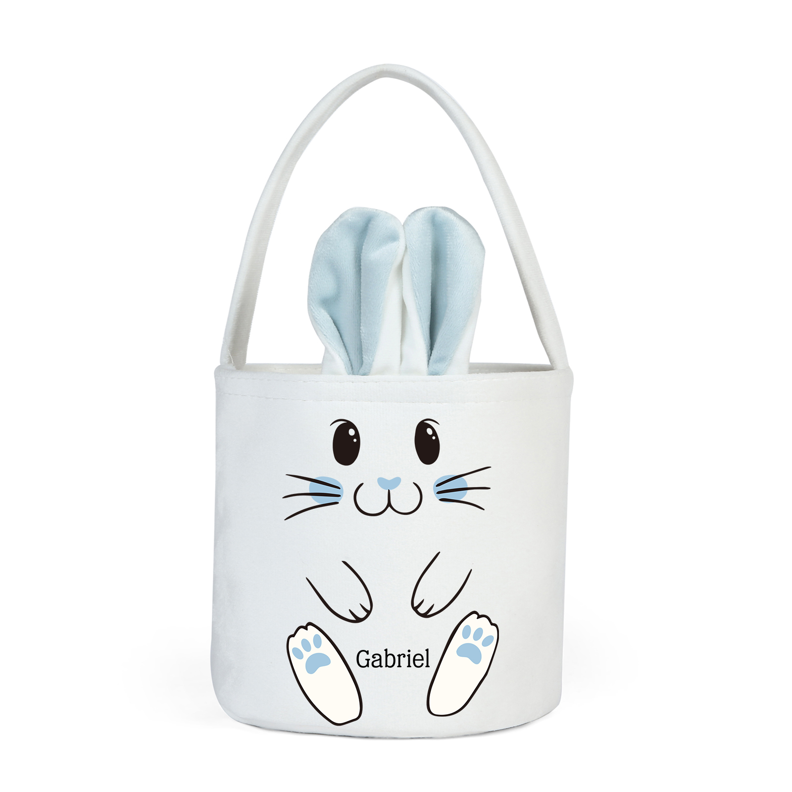 Sac de Pâques Lapin 1 Prénom Personnalisé Tote Bag Enfant