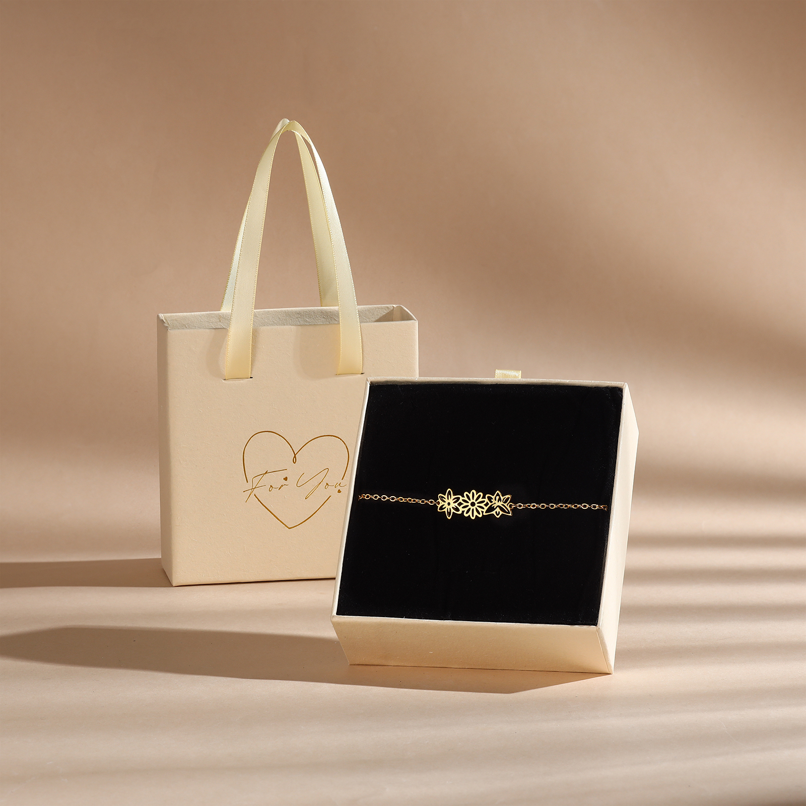 Bracelet 2 Fleurs de Naissance Personnalisées pour Femme