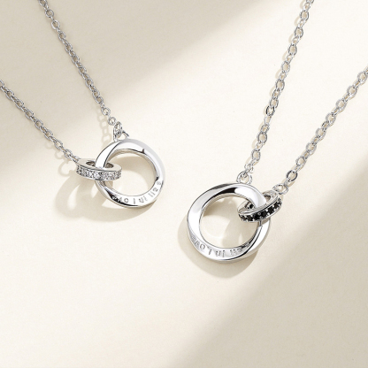 Collier Bague Mobius Cadeau Personnalisé Pour Couple｜Jessemade