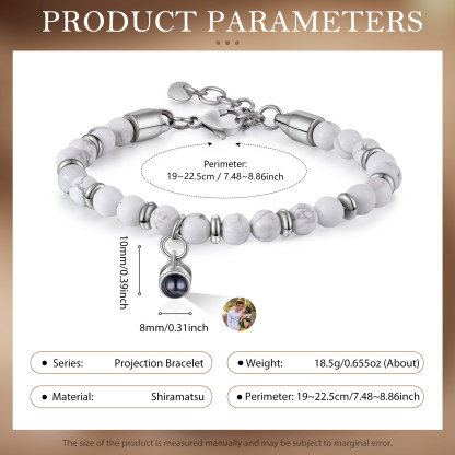 Bracelet Homme Projection de Pierres Photo Personnalisée