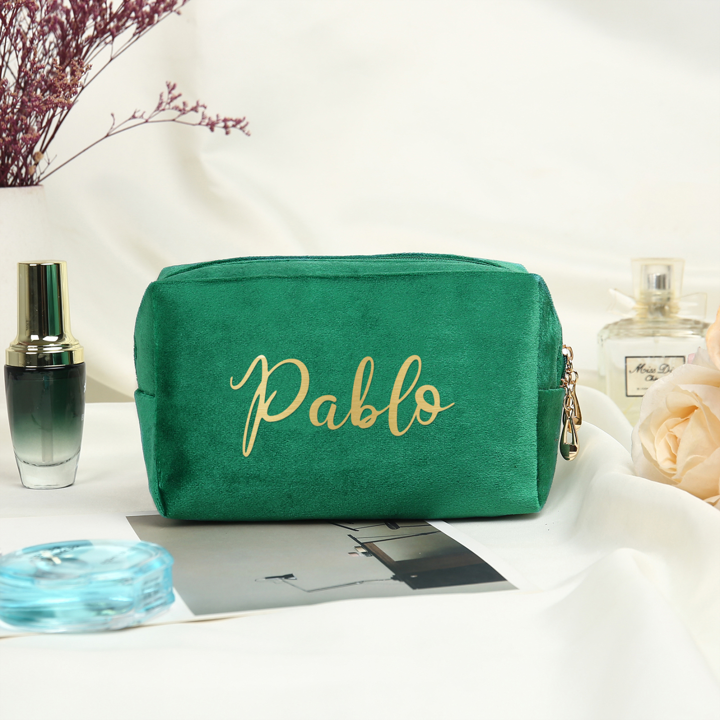 Trousse De Maquillage 1 Prénom Personnalisé Sac De Maquillage À Capacité Élevée Pour Femmes