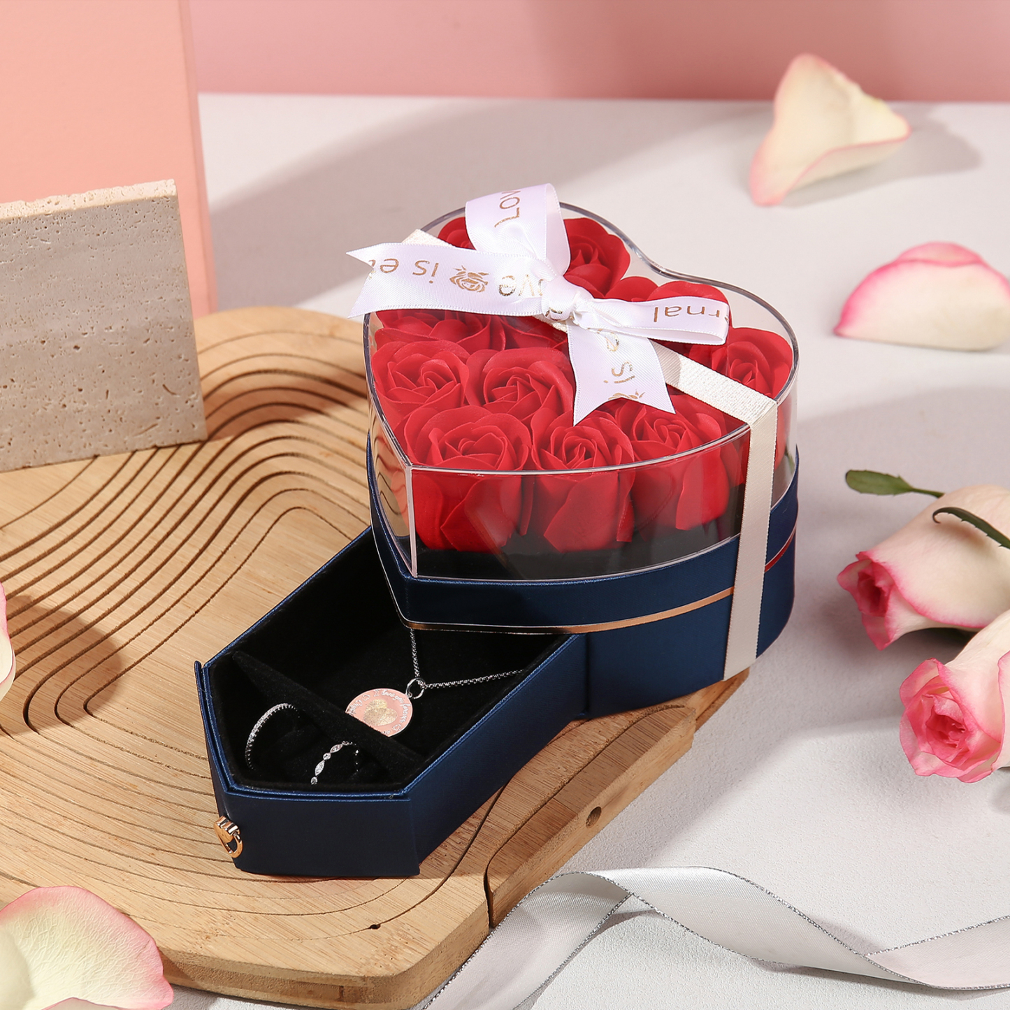 Boîte à bijoux Roses Coffret Cadeau