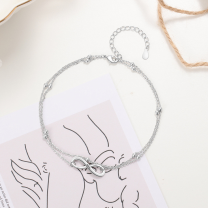 Bracelet de cheville infini Prénom Personnalisé