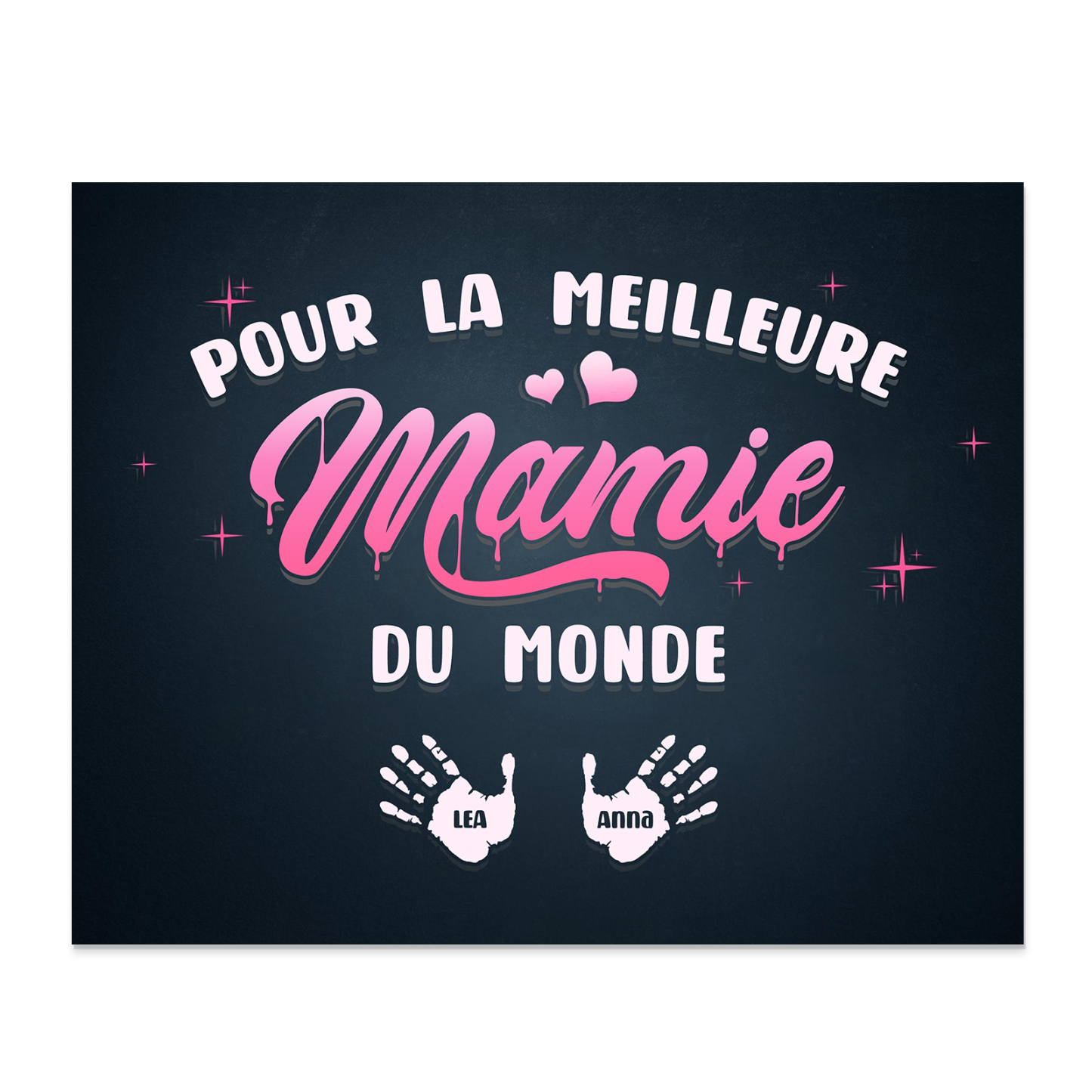 À ma Mamie - Cadre en Bois Arbre 1-6 Prénoms Personnalisés