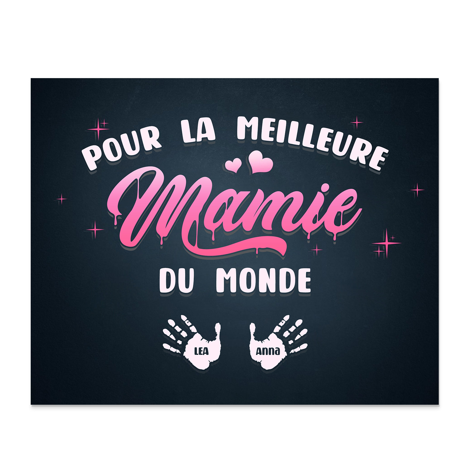 À ma Mamie - Cadre en Bois Arbre 1-6 Prénoms Personnalisés