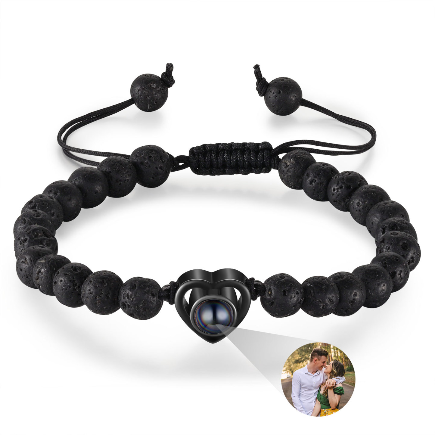 Bracelet Cœur en Perles Naturelles Bracelet Photo Projection｜Jessemade