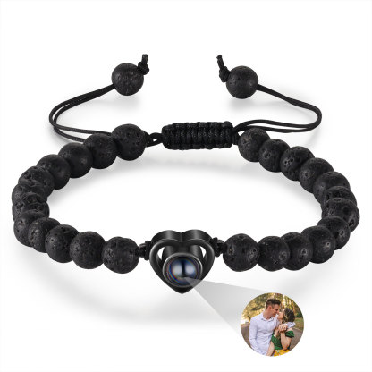 Bracelet Cœur en Perles Naturelles Bracelet Photo Projection｜Jessemade