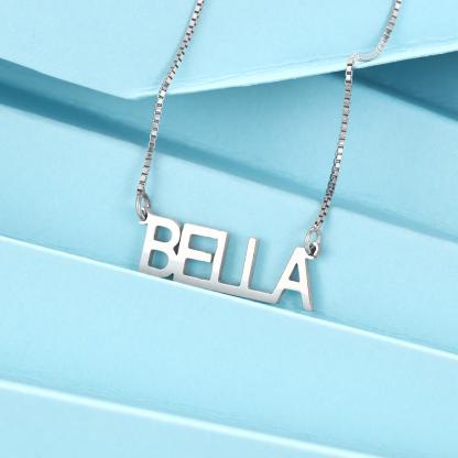 Collier Prénom Personnalisé Chaîne Prénom Personnalisé Argent Sterling