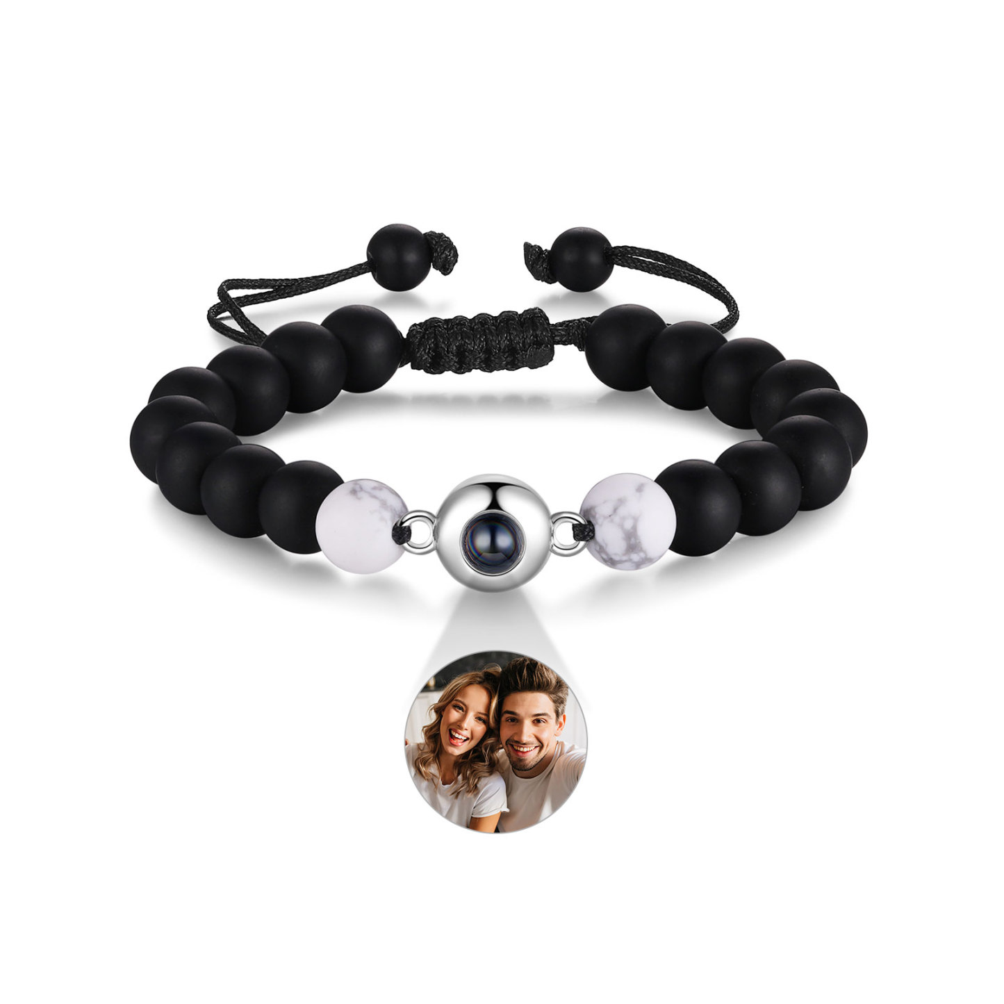 Bracelet Photo Projection de Pierres 1 Photo Personnalisée|Jessemade