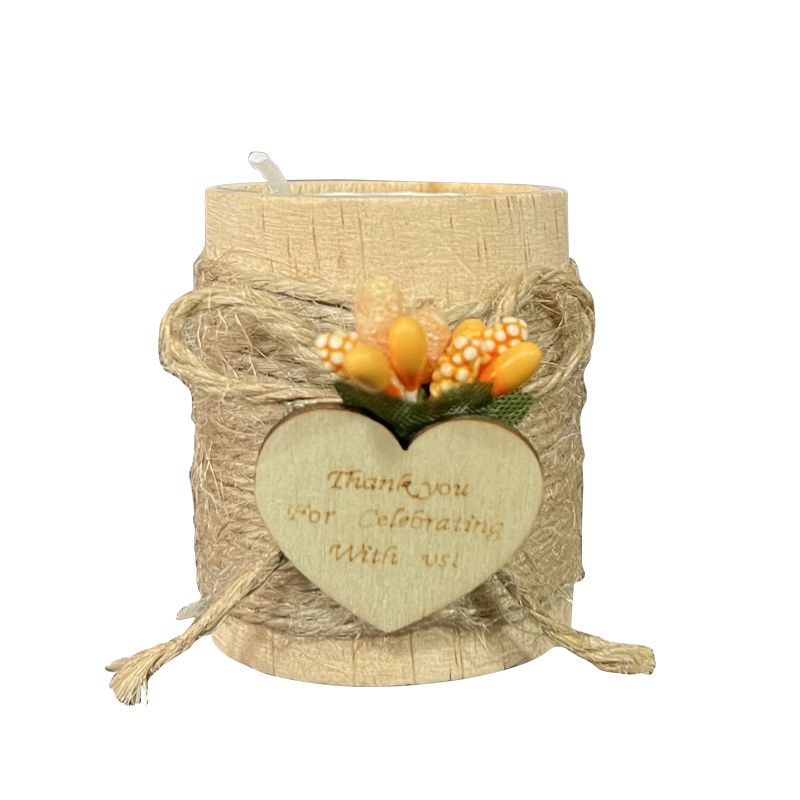 Bougeoir en Bois avec bougie