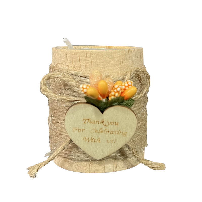 Bougeoir en Bois avec bougie