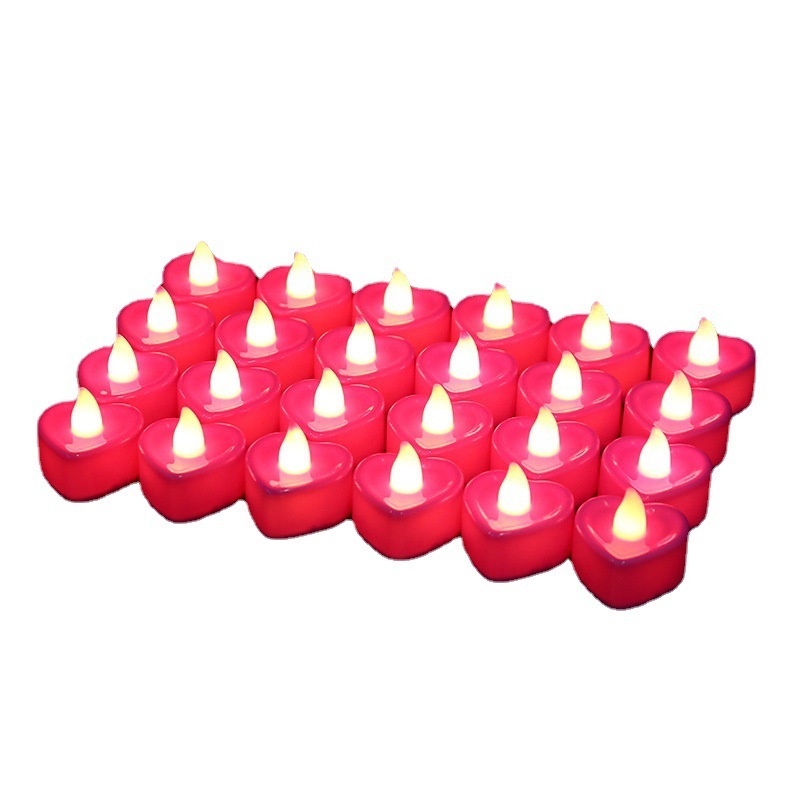 Bougie LED Cœur 1 pièce Cadeau Saint-Valentin Romantique