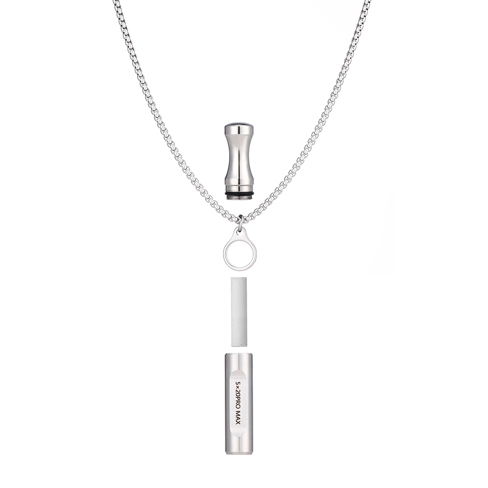 Collier de Respiration en Acier Inoxydable pour Soulager l'Anxiété