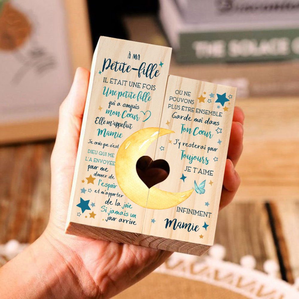 À ma Petite-Fille - Bougeoir en Bois sans bougie Cadeau de Mamie pour Petite-Fille