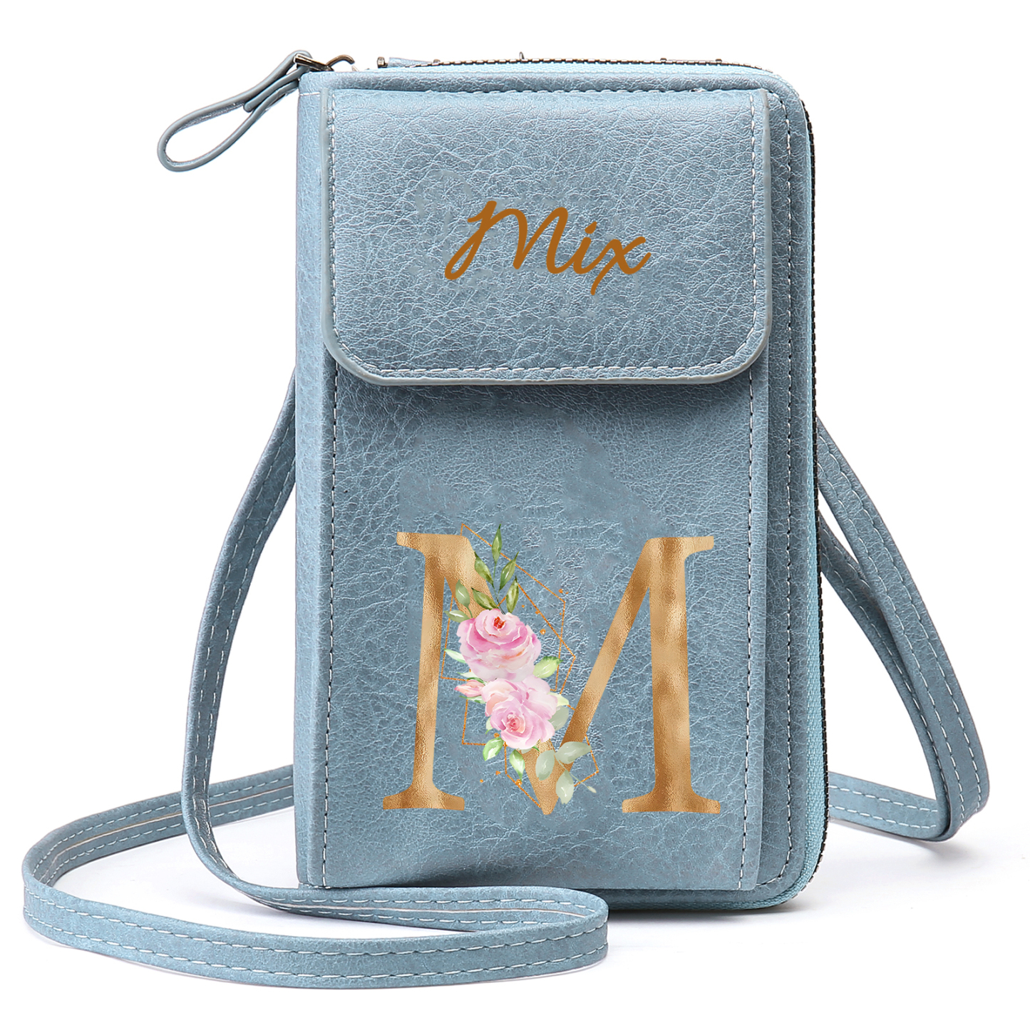 Portefeuille/Sac Bandoulière Femmes 1 Prénom et Lettre Personnalisés | Jessemade
