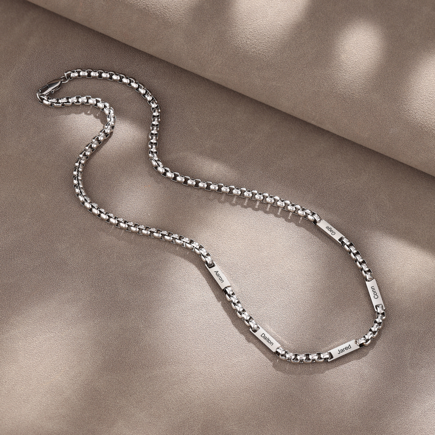 Collier 5 Prénoms Personnalisé Collier Homme