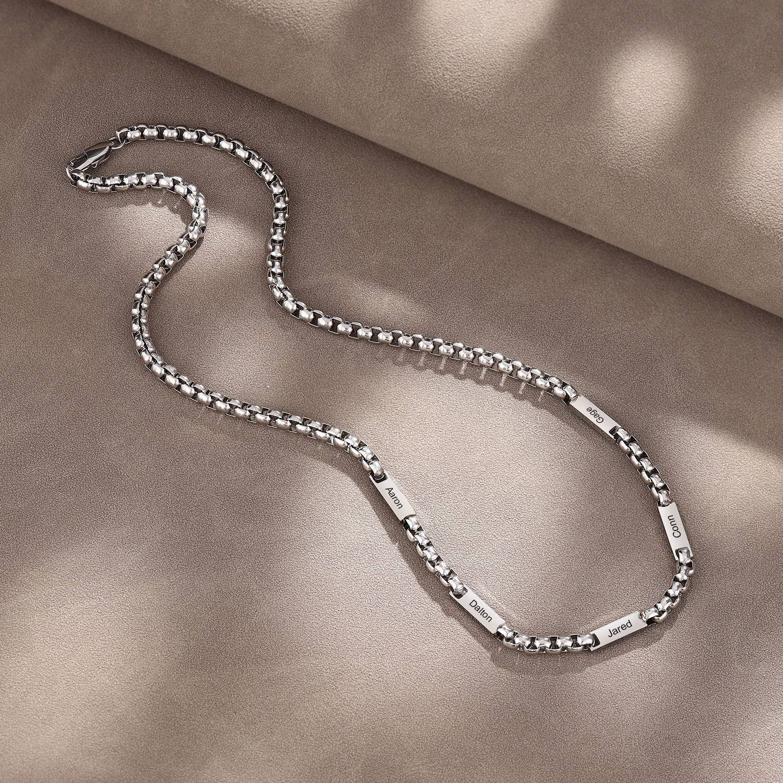 Collier 5 Prénoms Personnalisé Collier Homme
