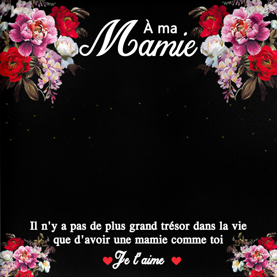 À Ma Mamie-Carte avec coffre cadeau