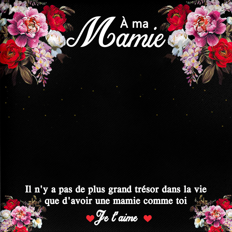 À Ma Mamie-Carte avec coffre cadeau