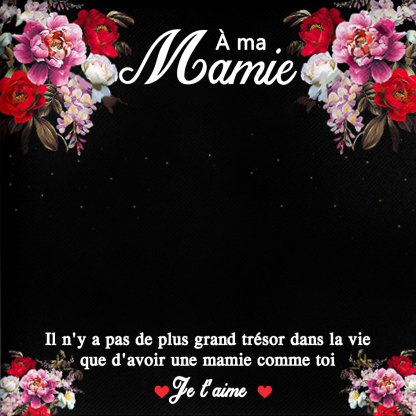 À Ma Mamie-Carte avec coffre cadeau