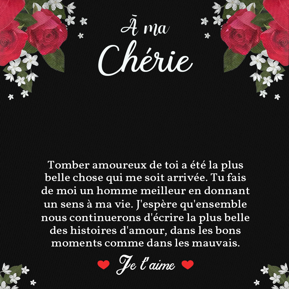 À ma Femme/Chérie - Carte avec coffre cadeau