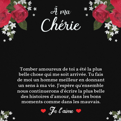 À ma Femme/Chérie - Carte avec coffre cadeau