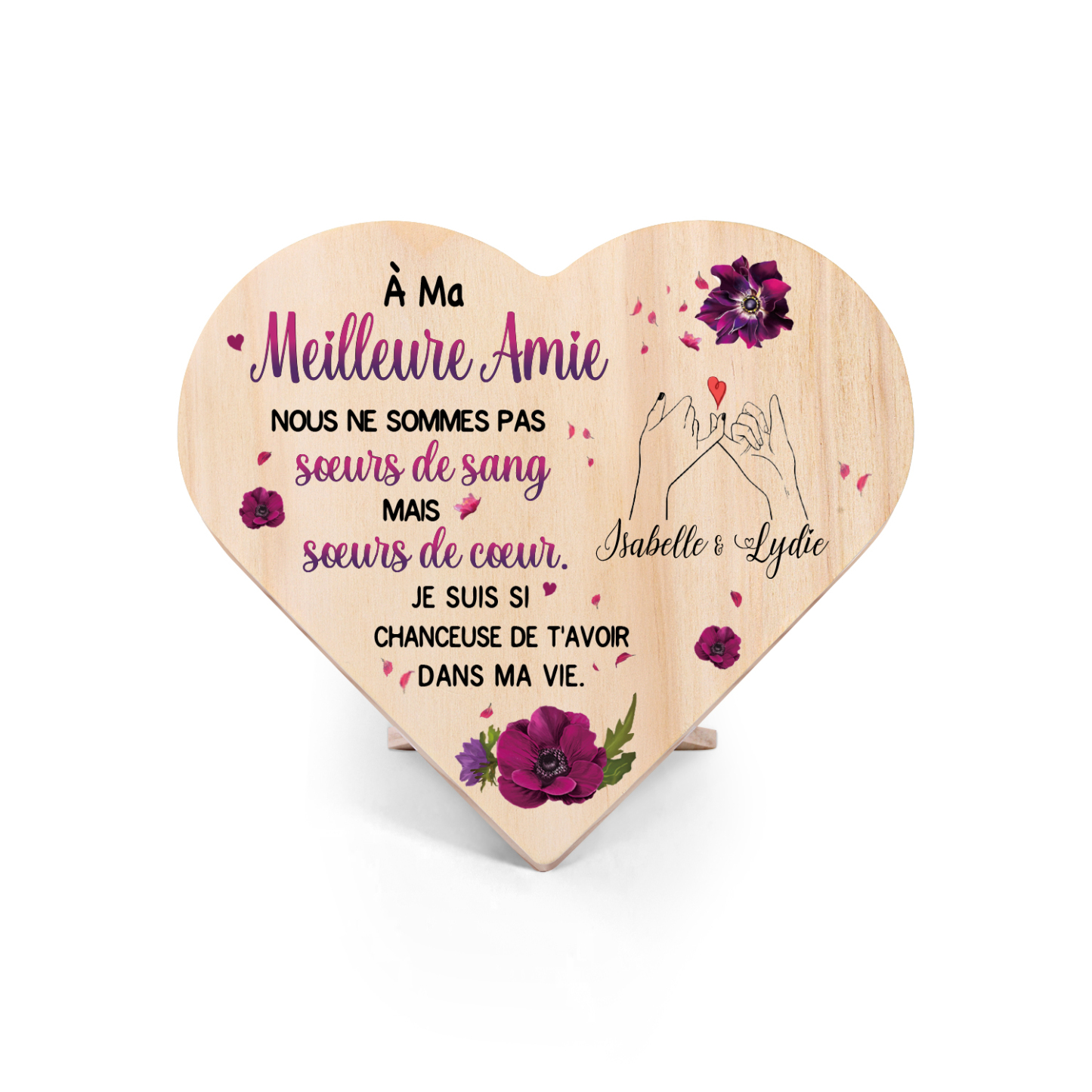 À Ma Meilleure Amie-Décoration En bois texte personnalisé