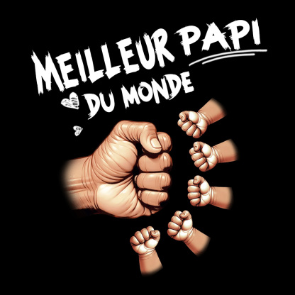 Meilleur Papi du Monde – Carte poings illustrés
