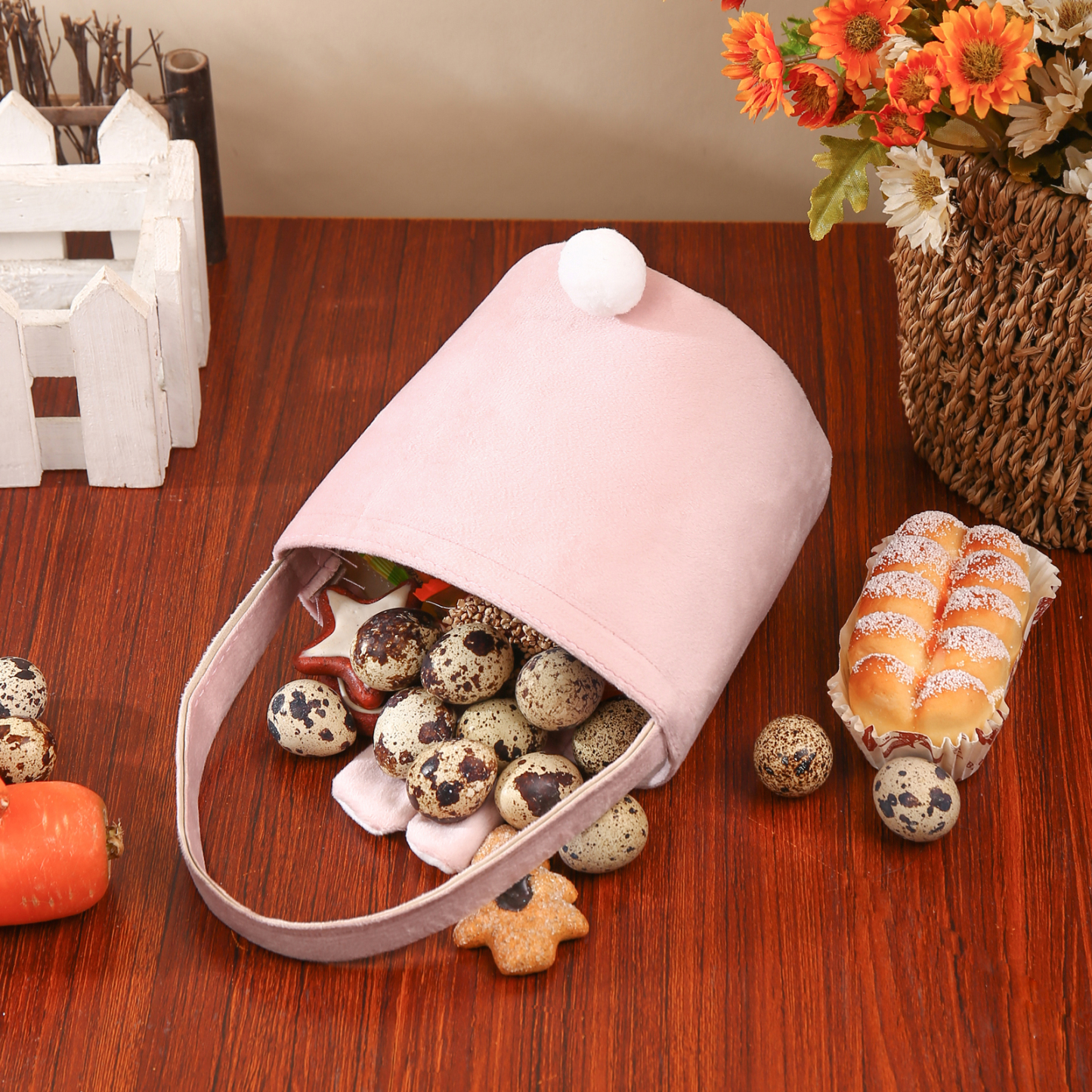 Sac de Pâques Lapin 1 Prénom Personnalisé Tote Bag Enfant