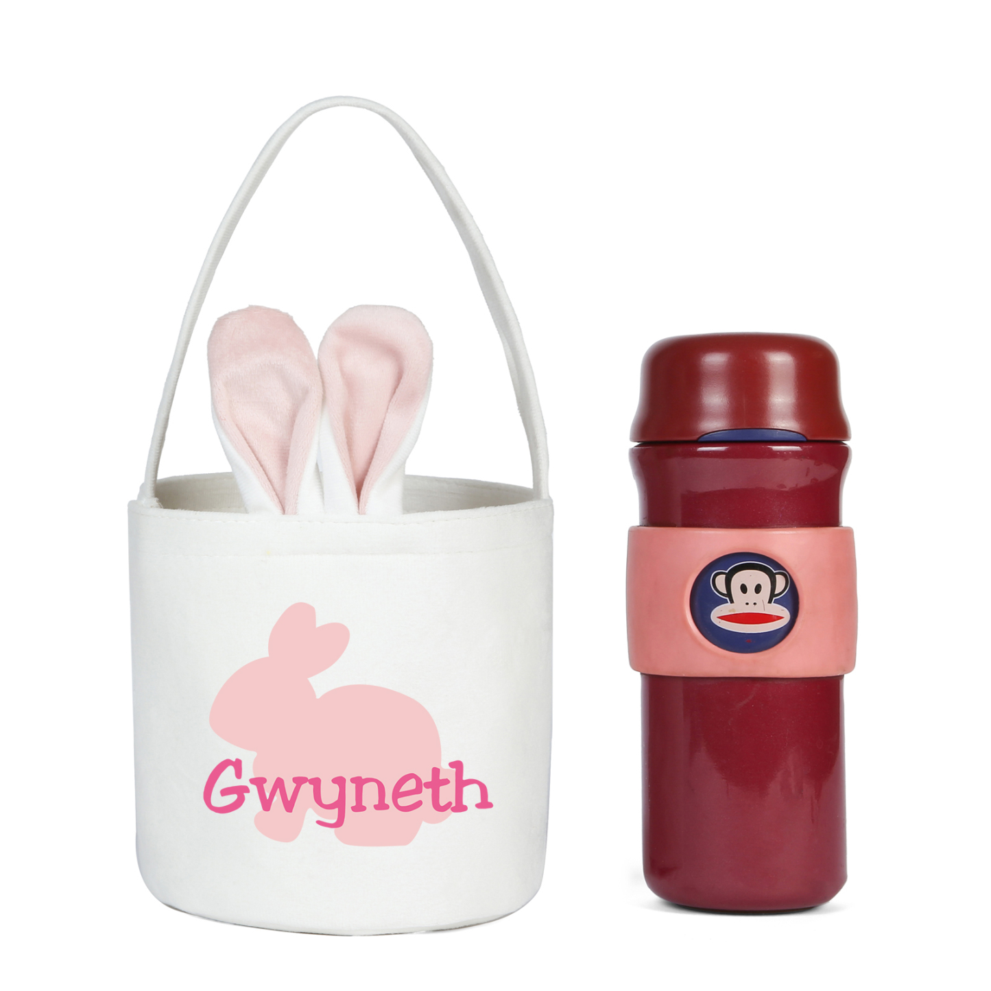 Sac de Pâques Lapin 1 Prénom Personnalisés Tote Bag Enfant